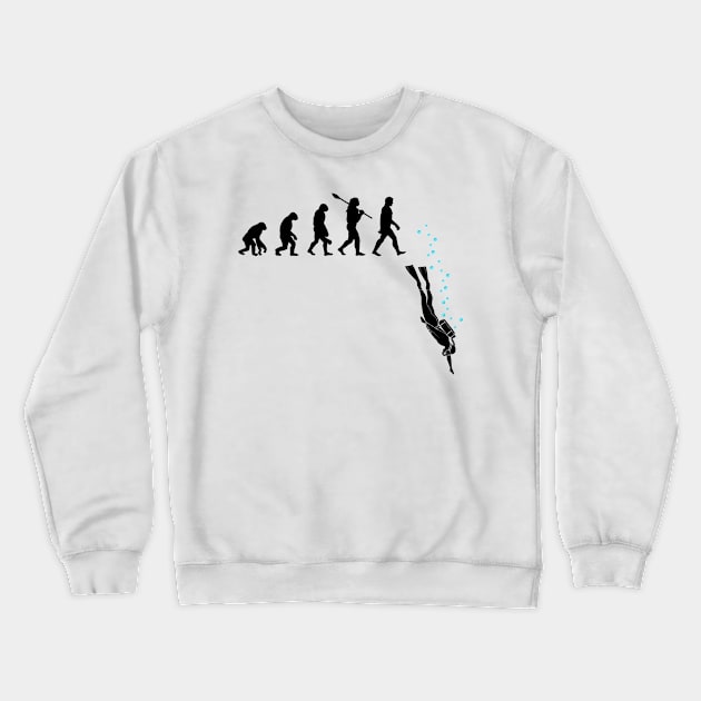 Funny Diver evolution diving fans gift Crewneck Sweatshirt by LIFUA